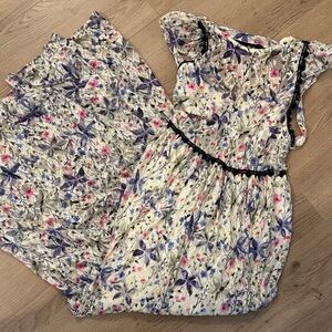 Free People Floral Maxi Dress with Pink and Blue Accents — size 0